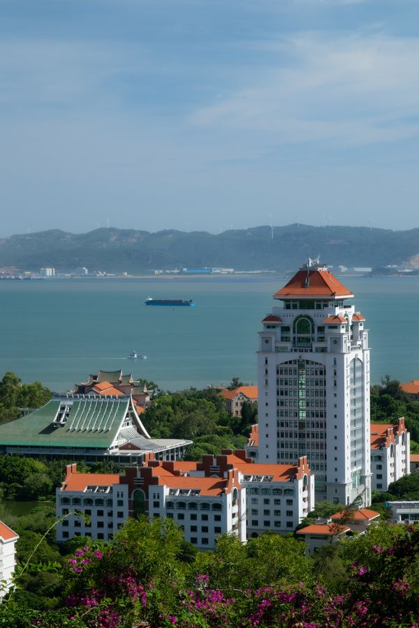 Xiamen's coastal cityscape with modern architecture