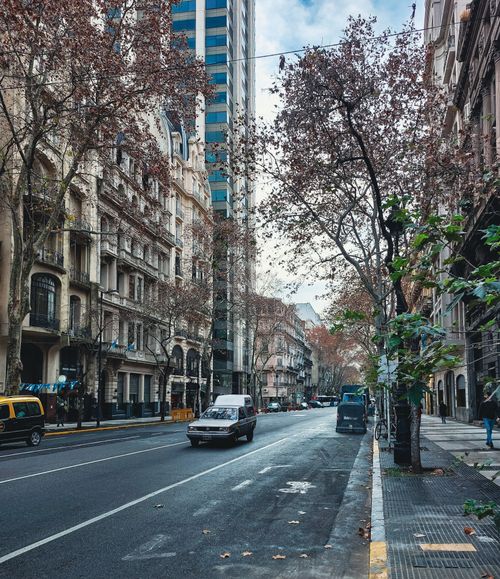 Free Charming street view in Buenos Aires showcasing classic architecture. Stock Photo