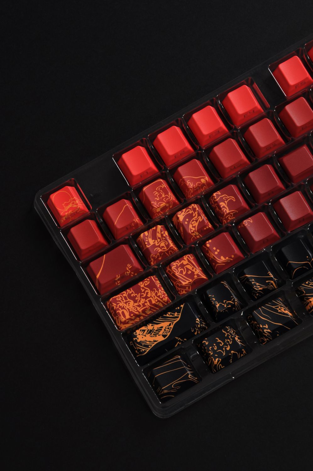 Red Keybvoard Artistic Red and Black Mechanical Keyboard Design · Free Stock Photo