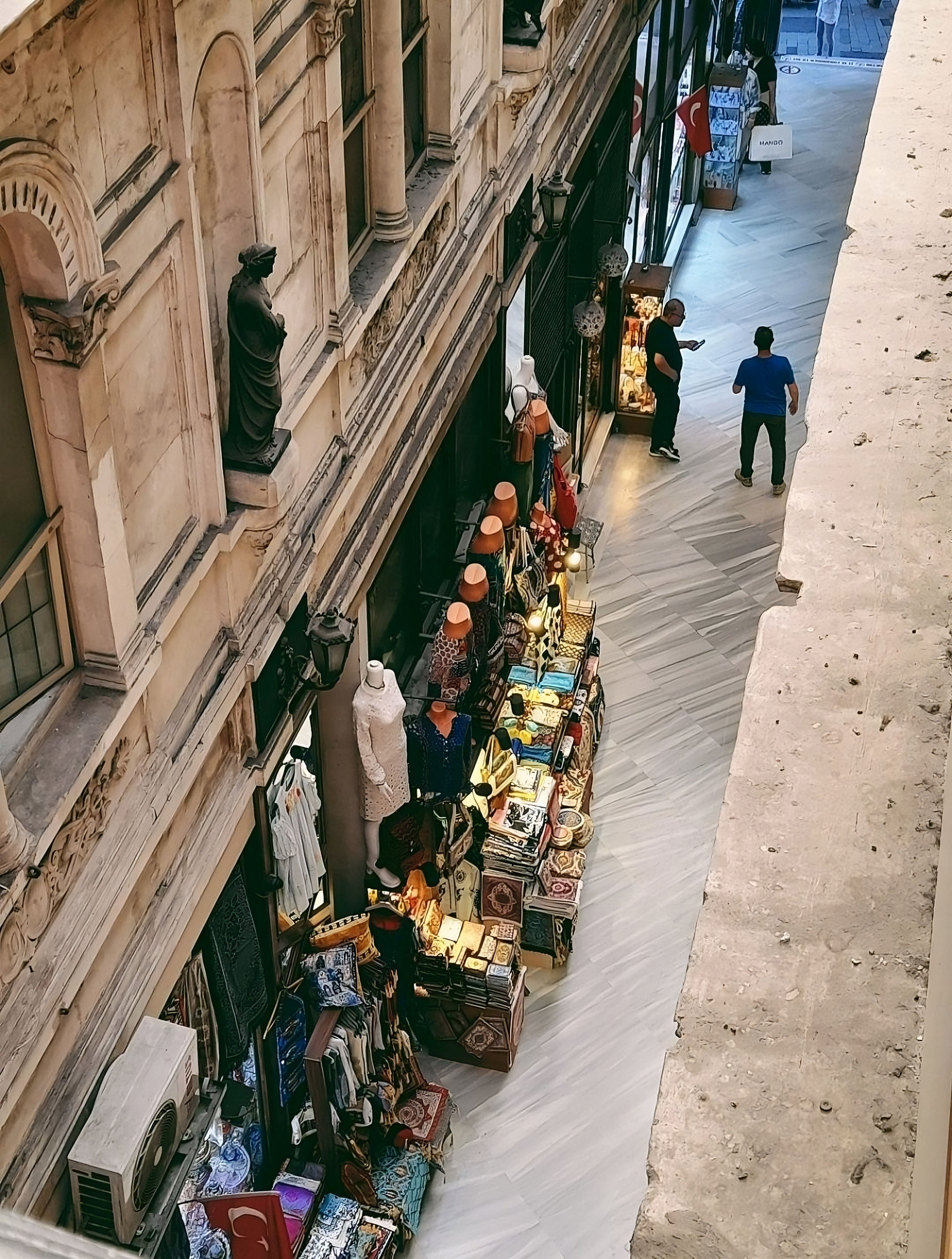 Bustling Bazaar Alleyway Overhead View · Free Stock Photo