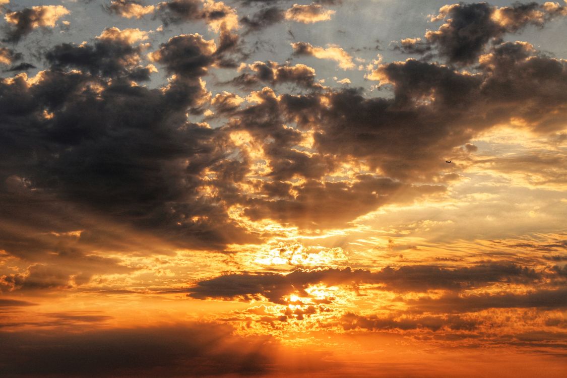 Sun Rays Jpeg Dramatic Sunset with Clouds and Sun Rays · Free Stock Photo