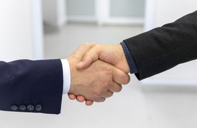 Professional handshake, commodity deal