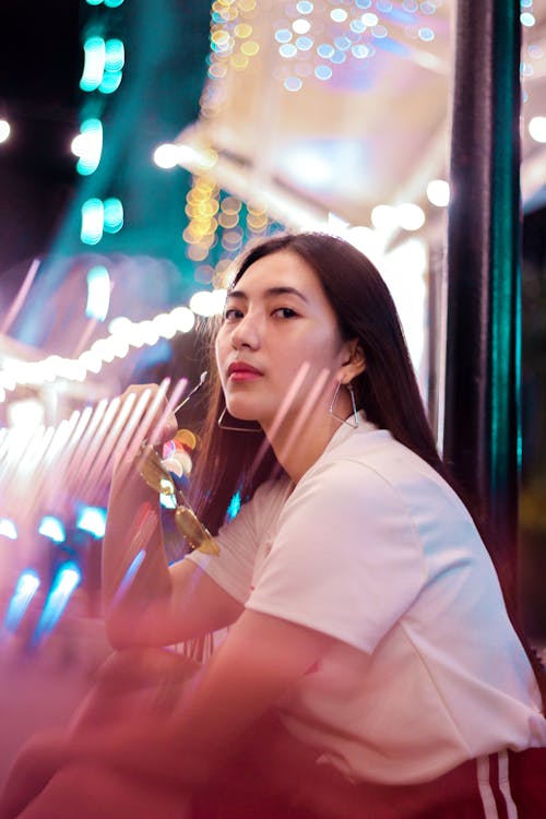 Woman Wearing White Shirt