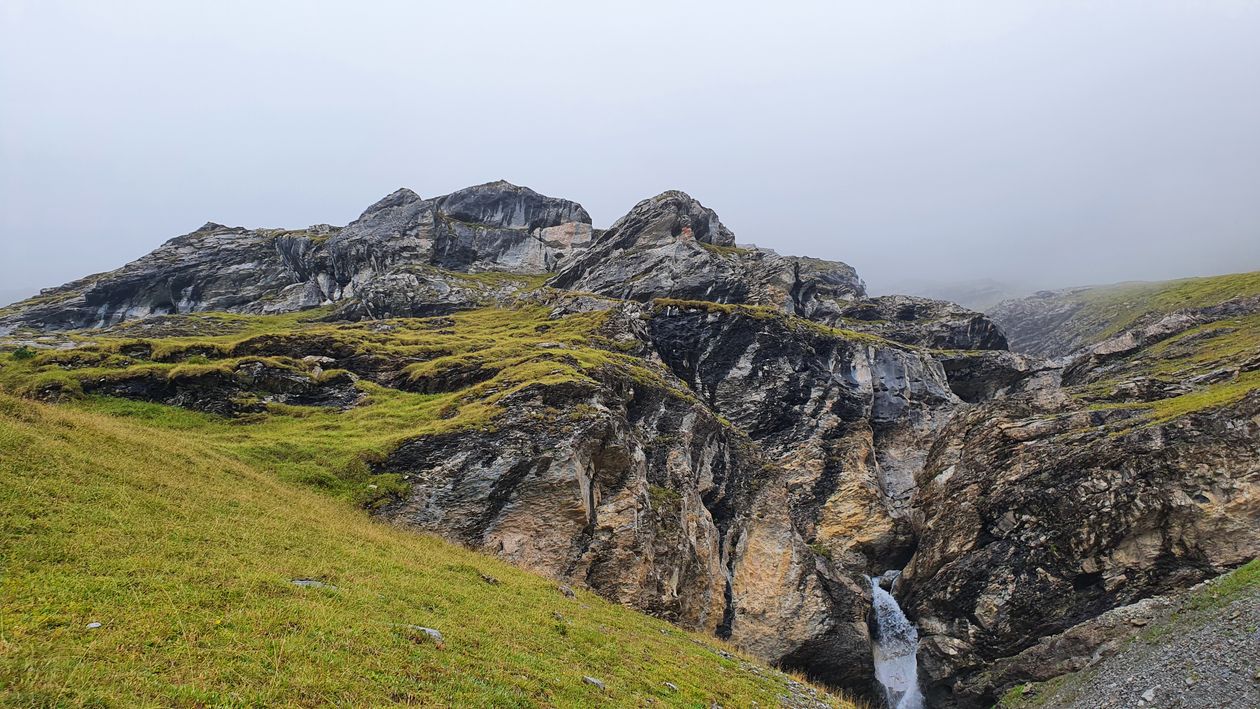 Majestic Mountain Landscape with Waterfall · Free Stock Photo