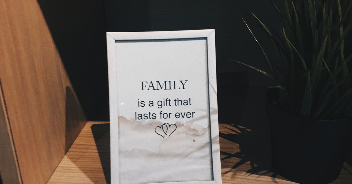 White framed Family Quote printed Decorative Frame Free Stock Photo White framed Family Quote printed Decorative Frame Free Stock Photo