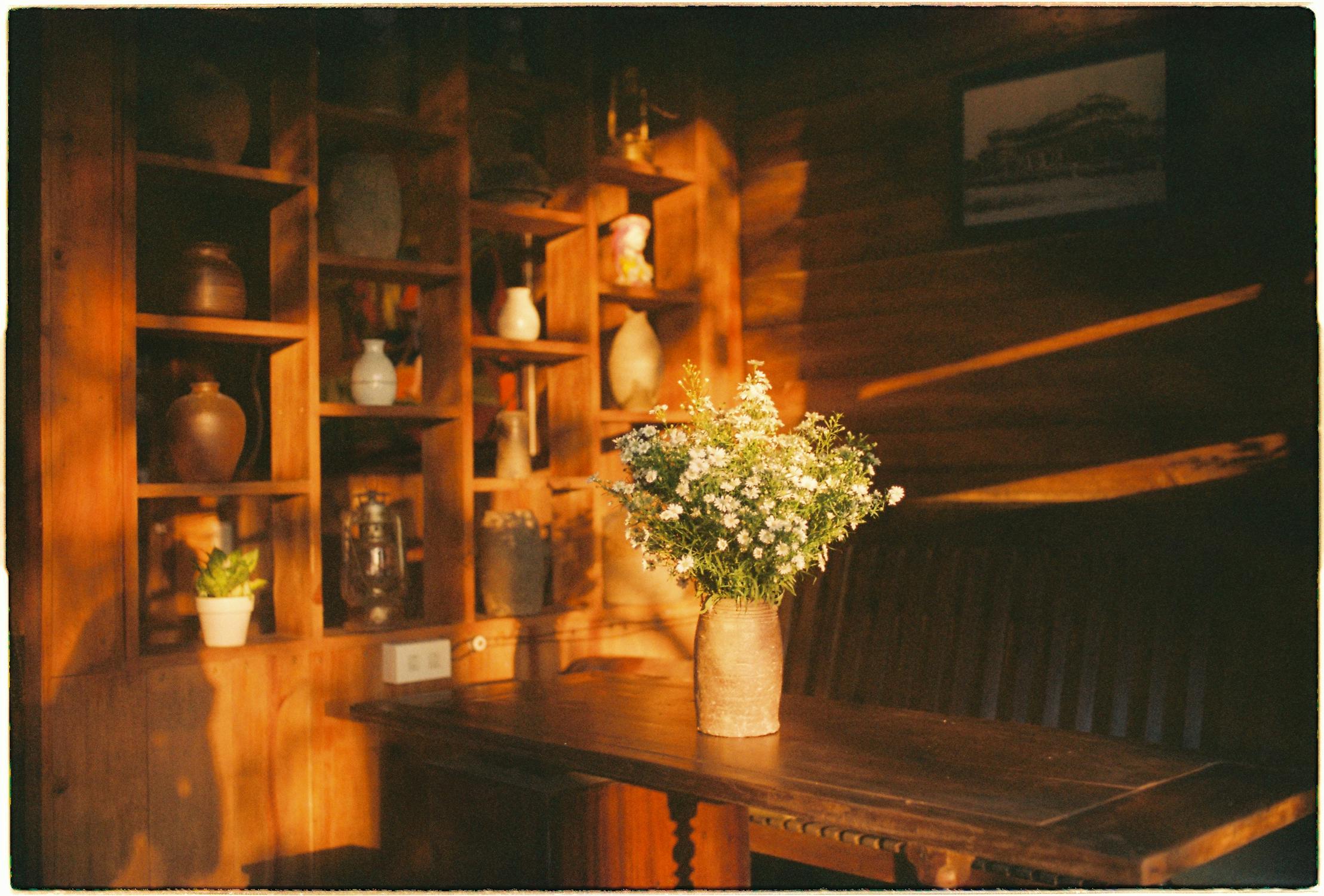 Rustic Interior with Vintage Wooden Shelves · Free Stock Photo Rustic Interior with Vintage Wooden Shelves · Free Stock Photo