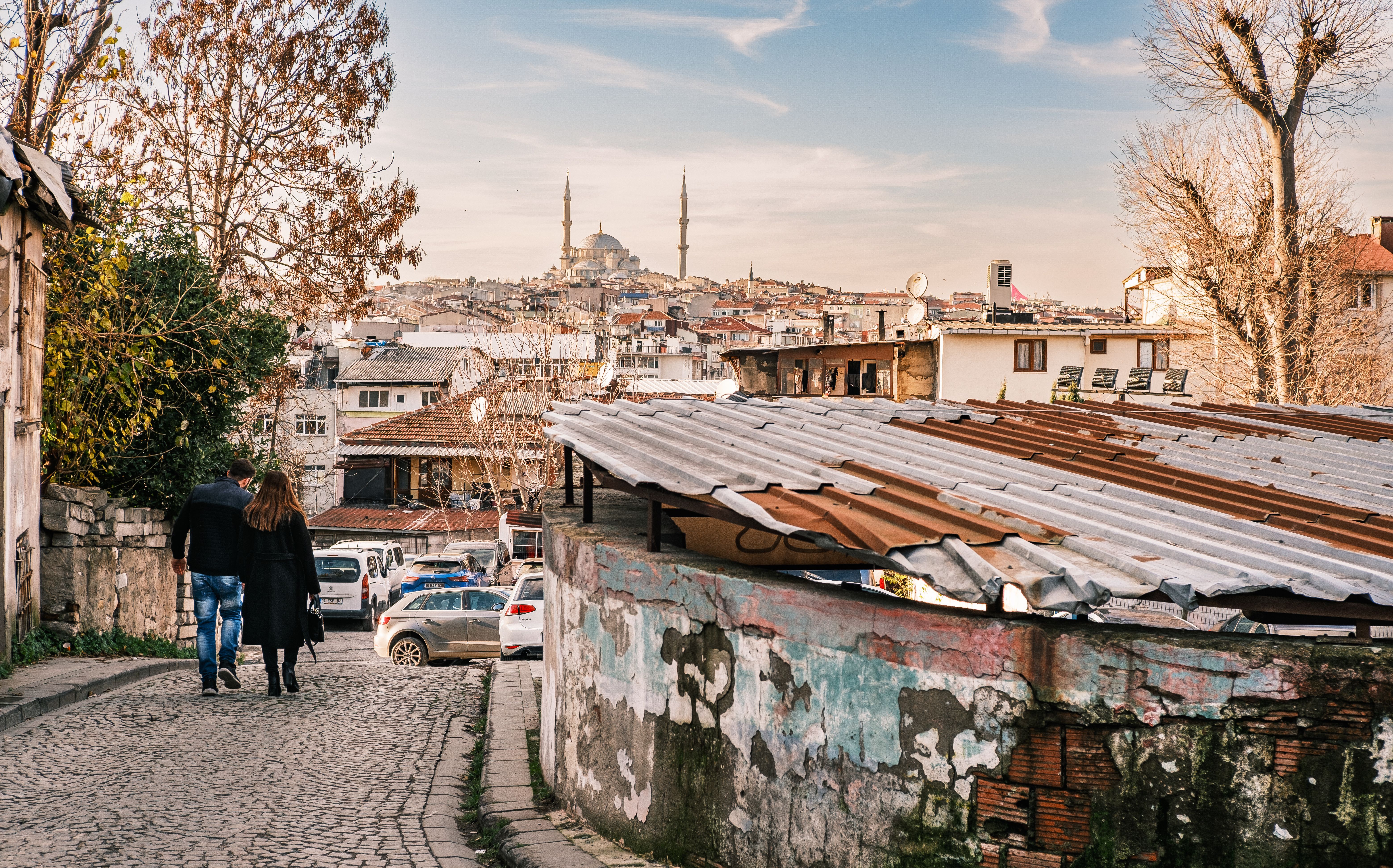 Romantic Stroll in Istanbul's Historic Streets · Free Stock Photo