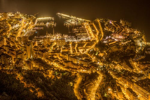 Free stock photo of city, monaco, night