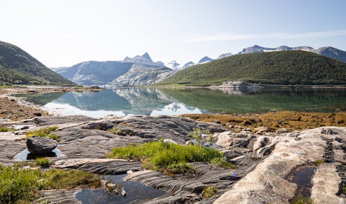 Darmowe zdjęcie z galerii z brzeg jeziora, fiord, góry