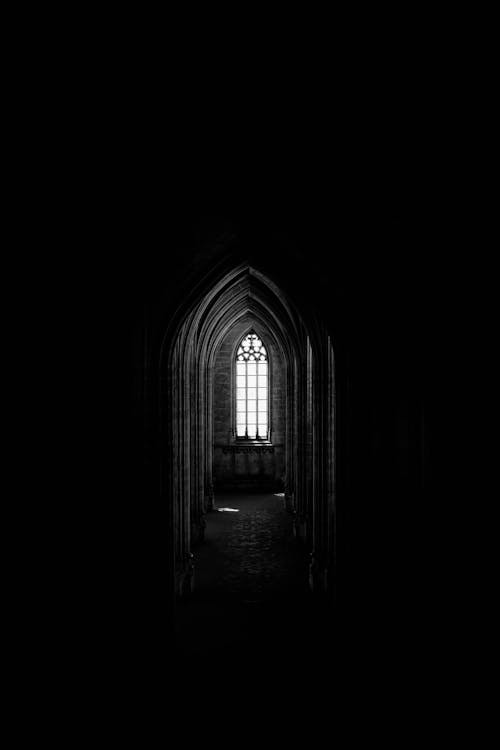 Free Old arched passage of cathedral Stock Photo