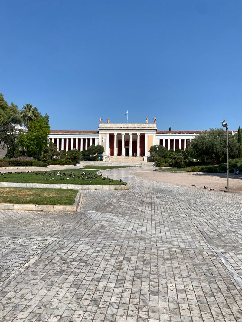 Neoclassical facade of the National Archaeological Museum in Athens