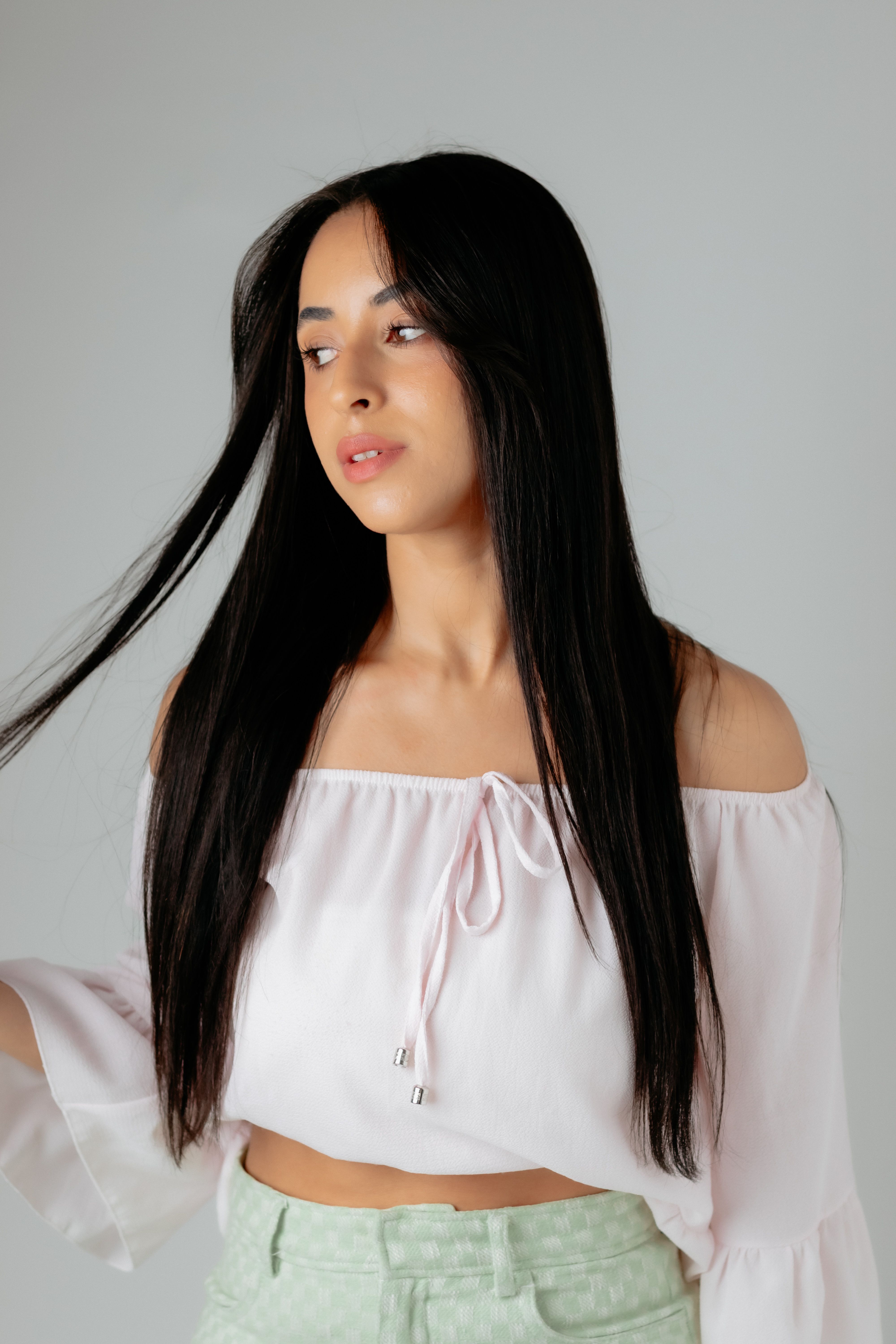 Portrait of Woman with Long Black Hair · Free Stock Photo