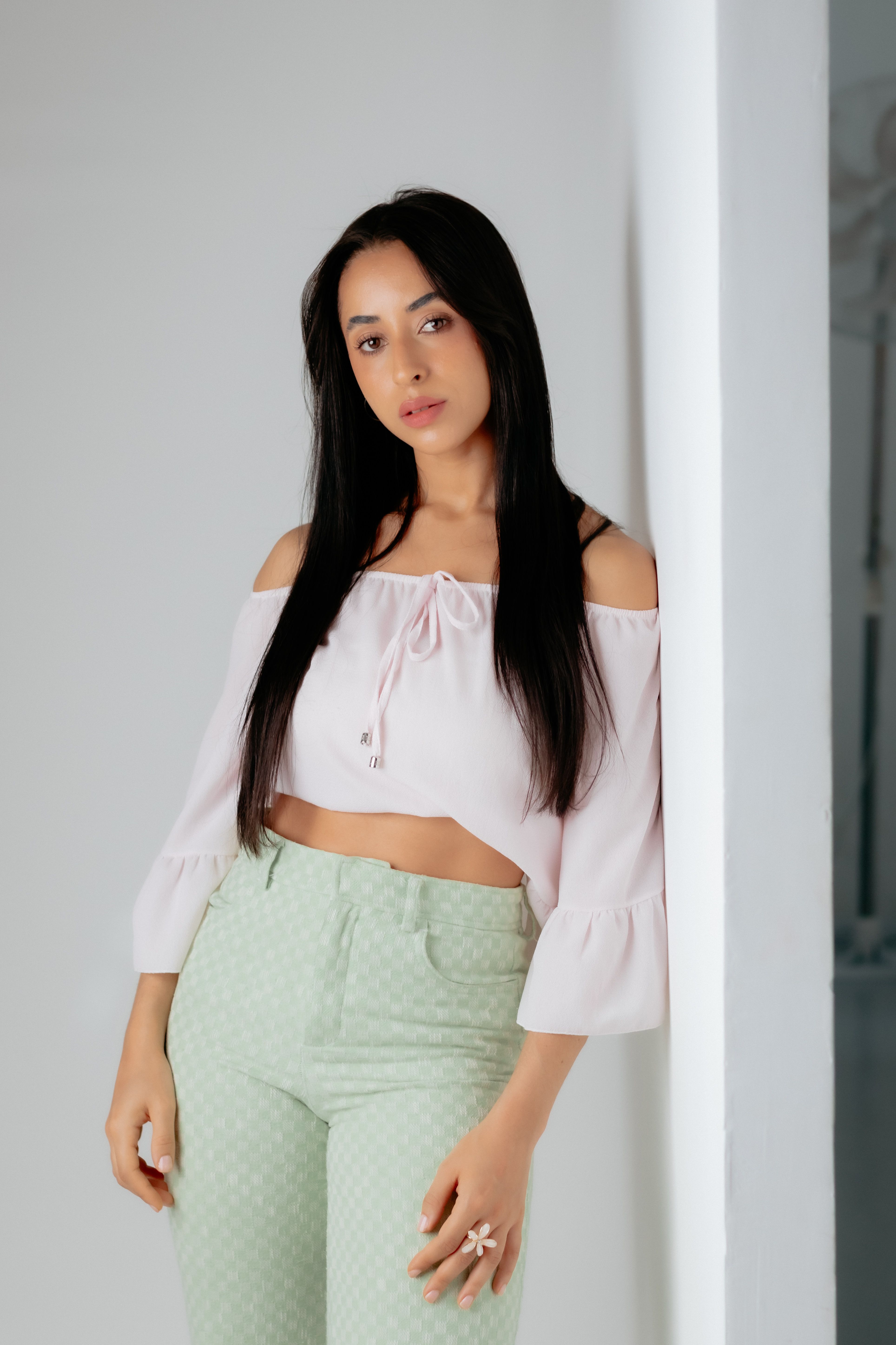 Blusa Ciganinha Floral Verde