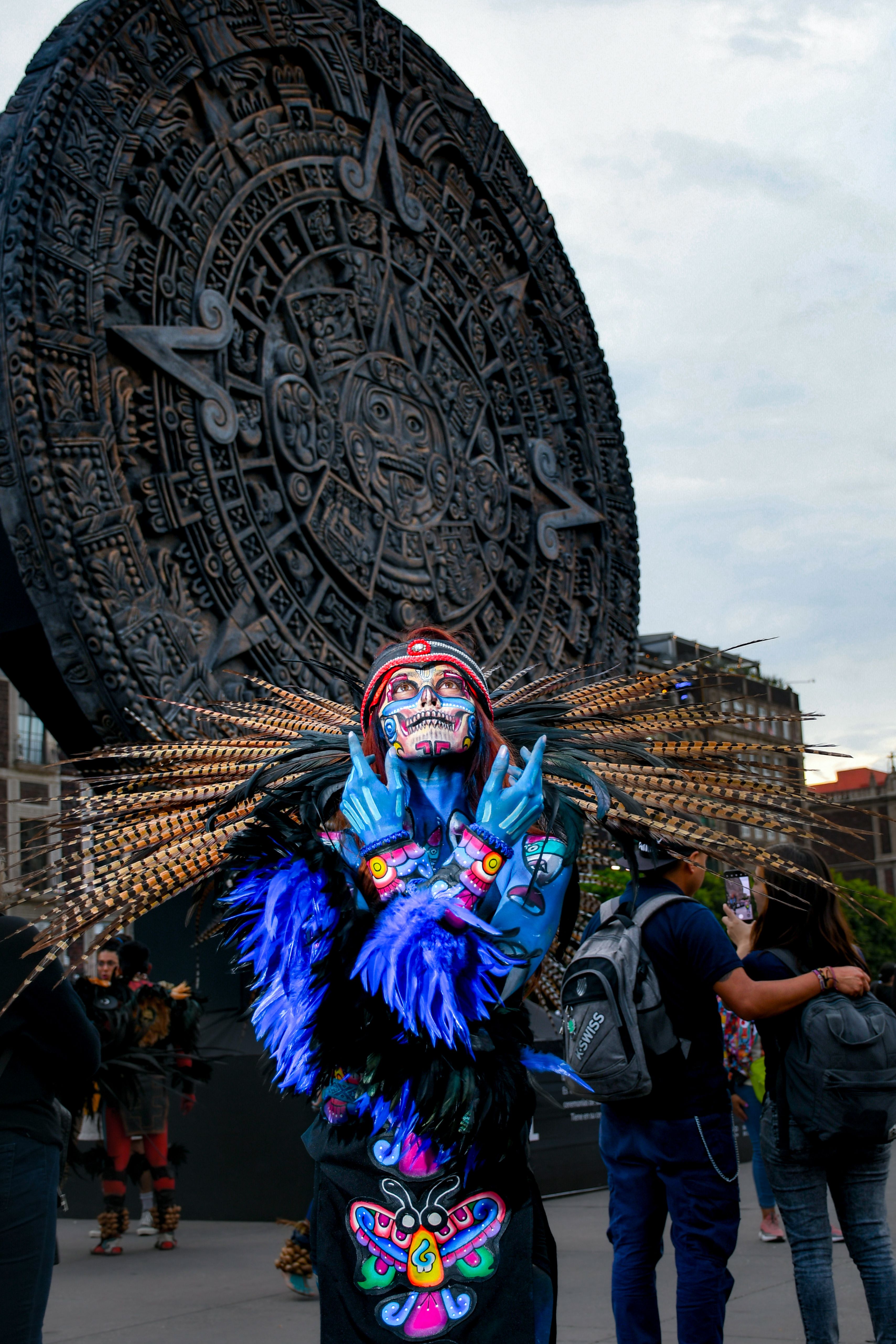 Colorful Aztec Warrior Performers in Mexico City · Free Stock Photo