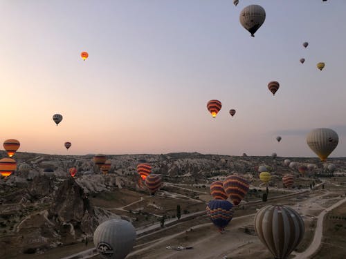 Free Photo Of Floating Hot Air Balloons Stock Photo