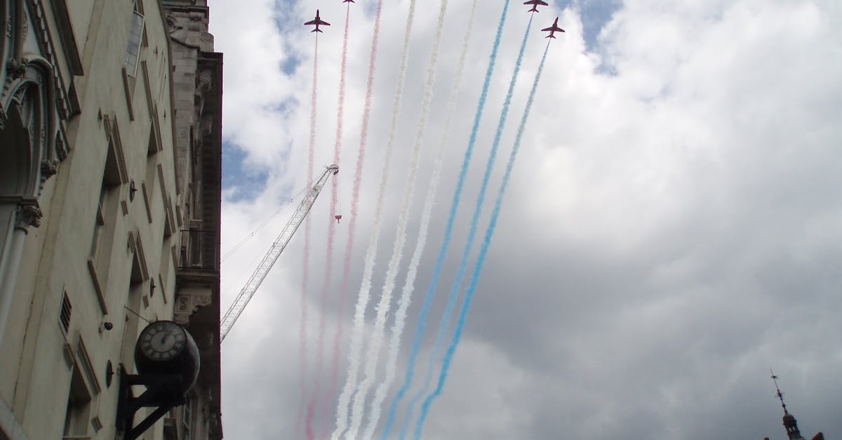 Free stock photo of aeroplanes, jet planes, red arrows