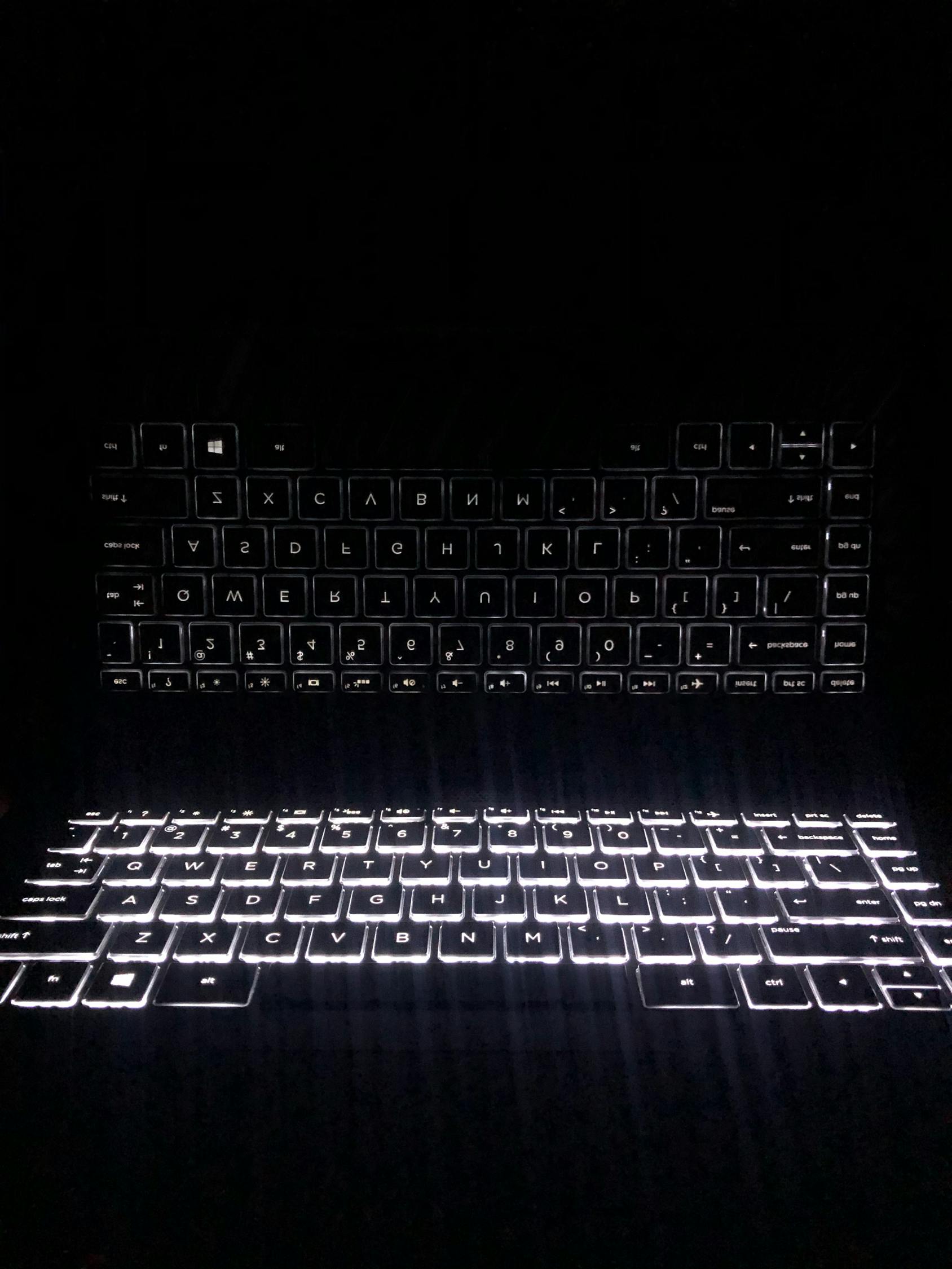 Free stock photo of dark, reflection, using laptop