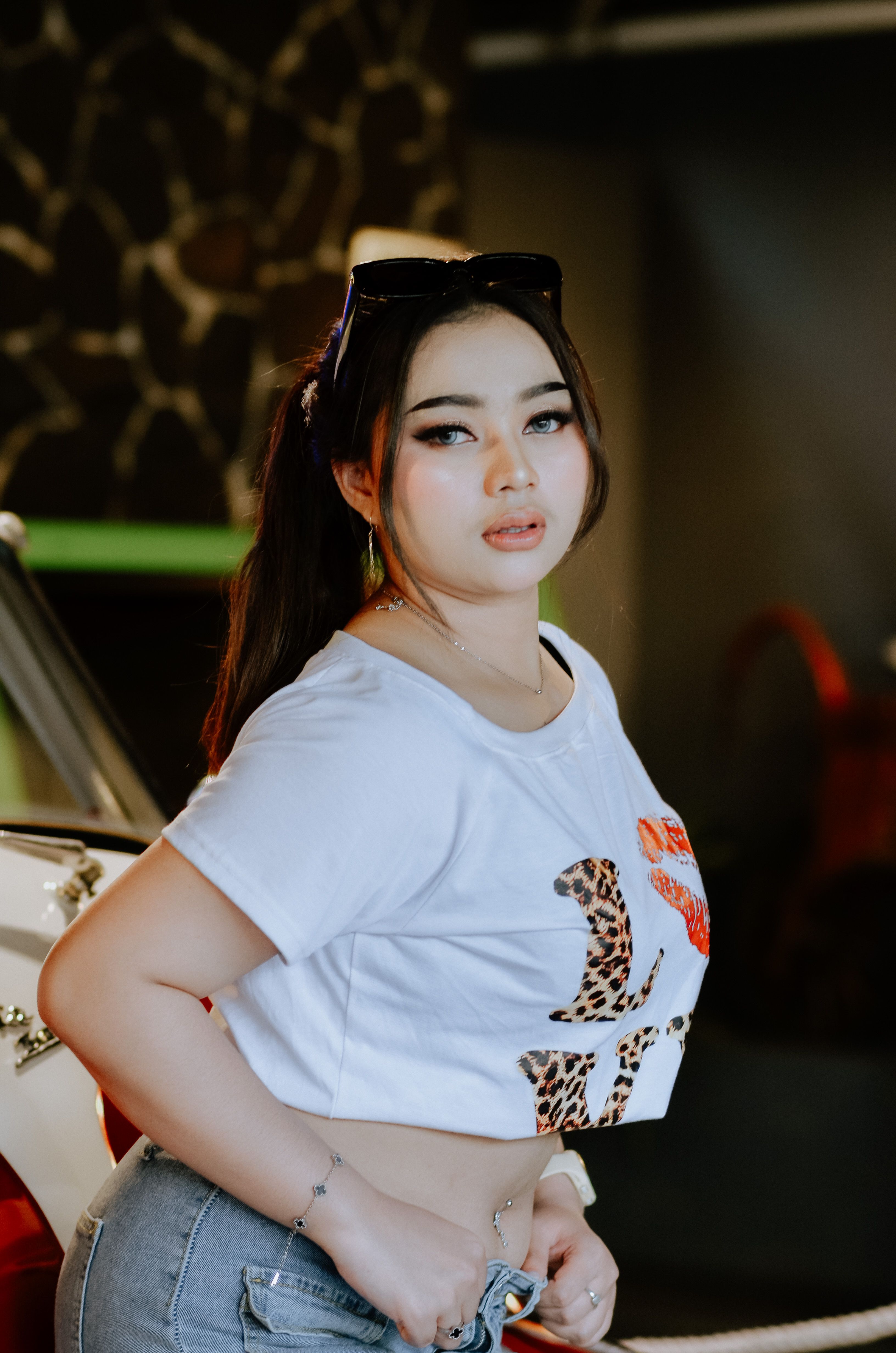 Stylish Urban Portrait of Young Woman in Bandung