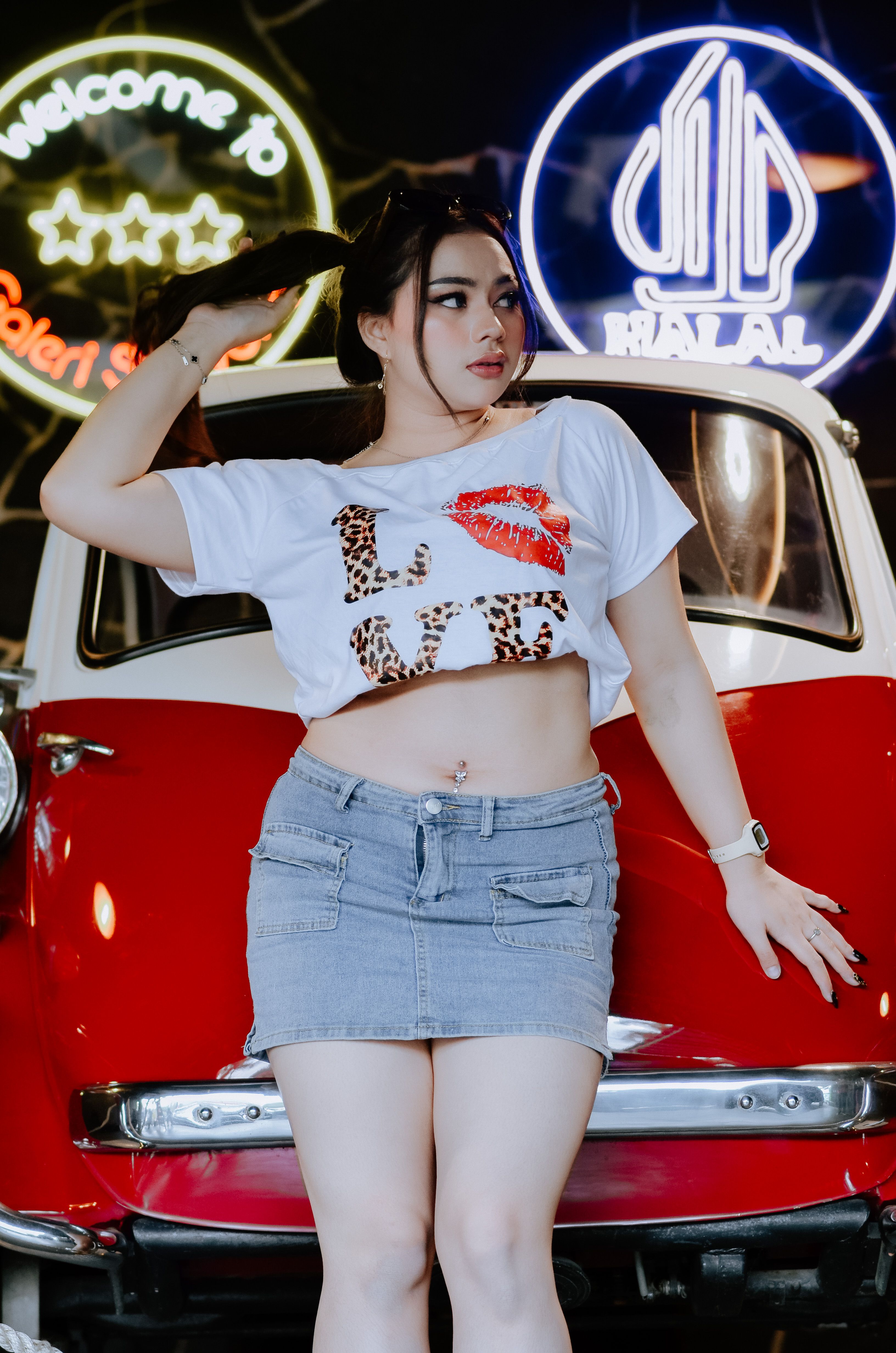 Saia Jeans Curta