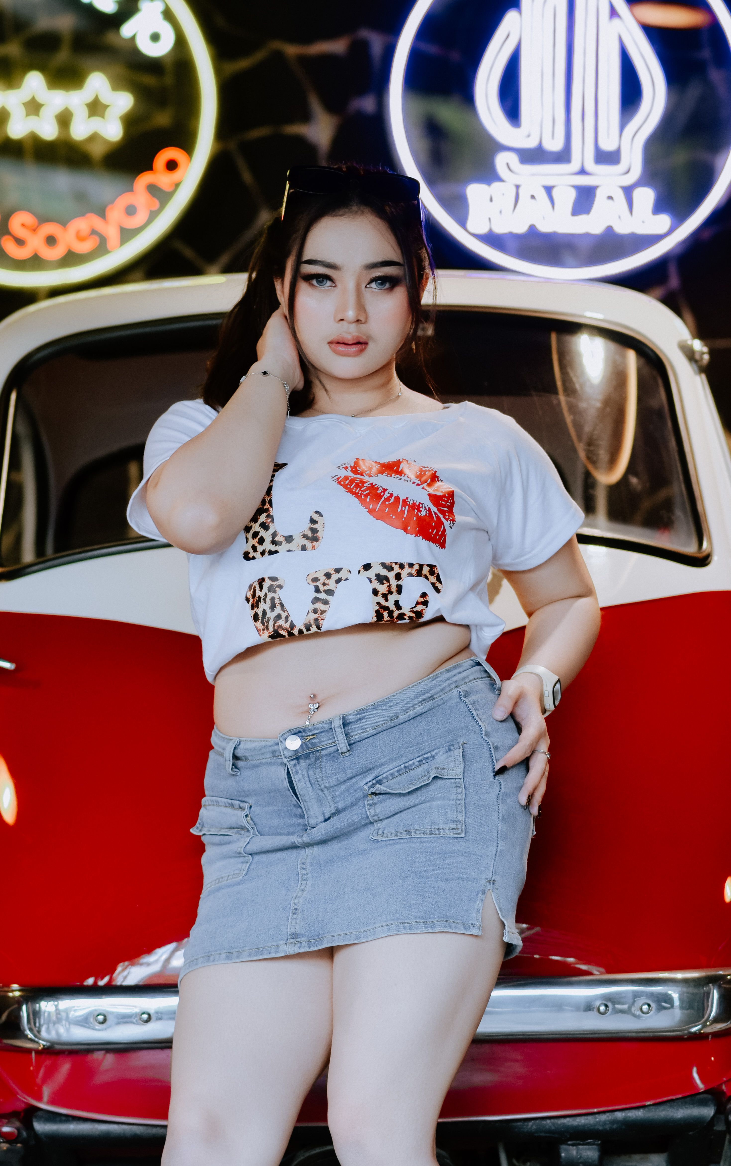 Saia Jeans Curta
