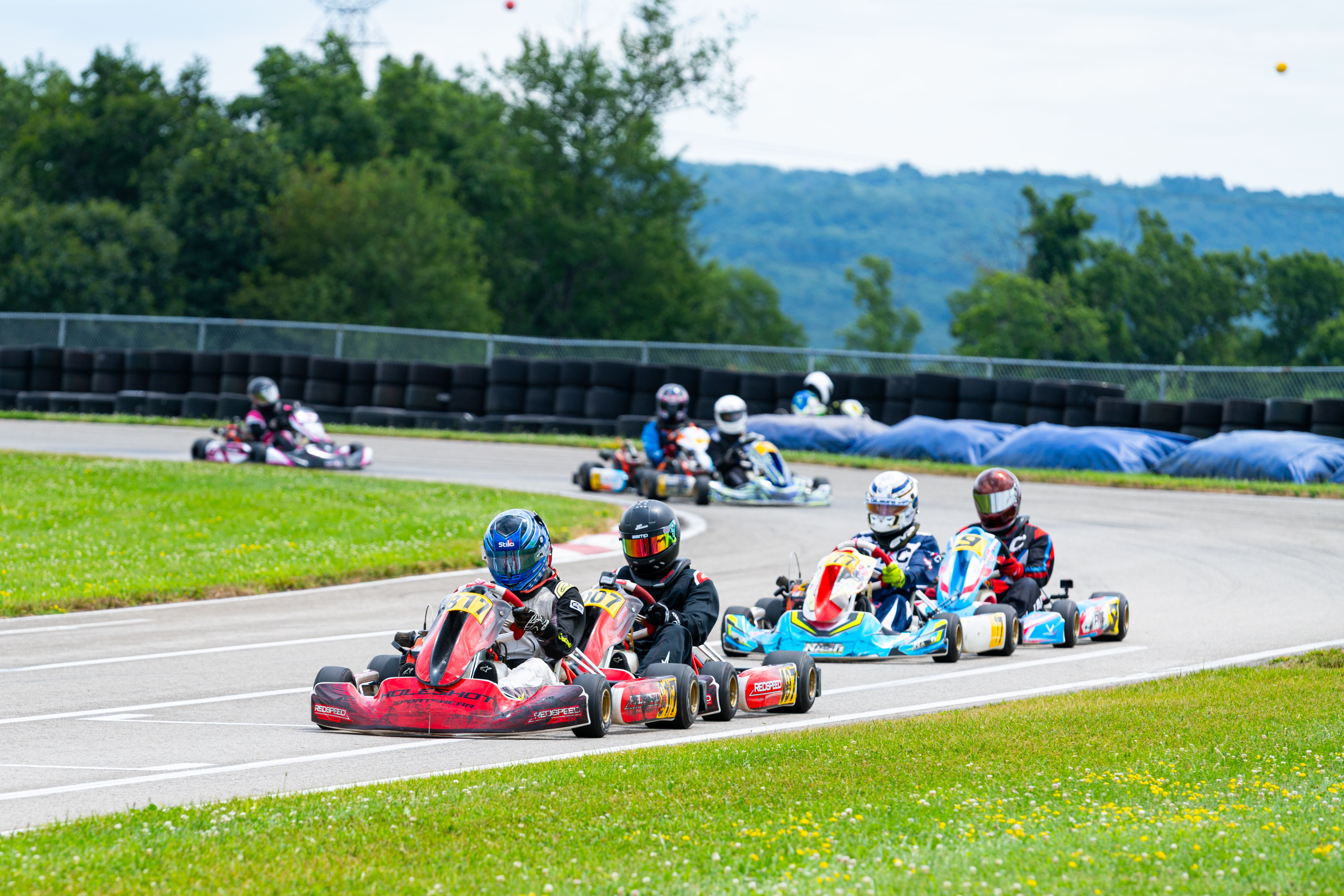 Exciting Go-Kart Race at Outdoor Track