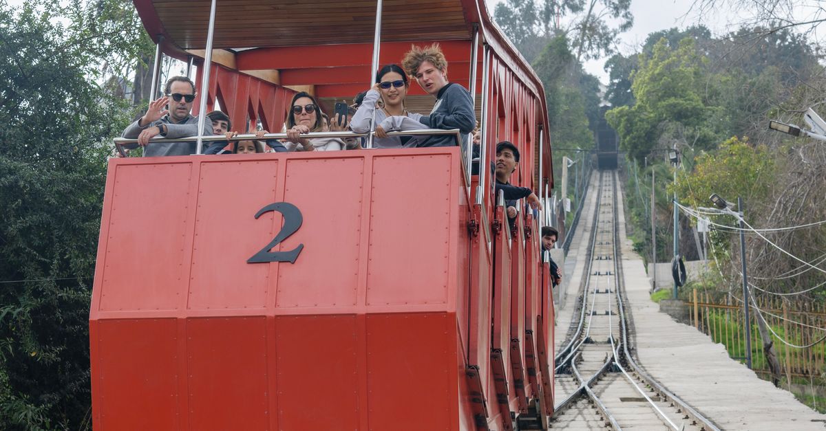 Red Funicular Train Red Funicular Railway in Santiago, Chile · Free Stock Photo
