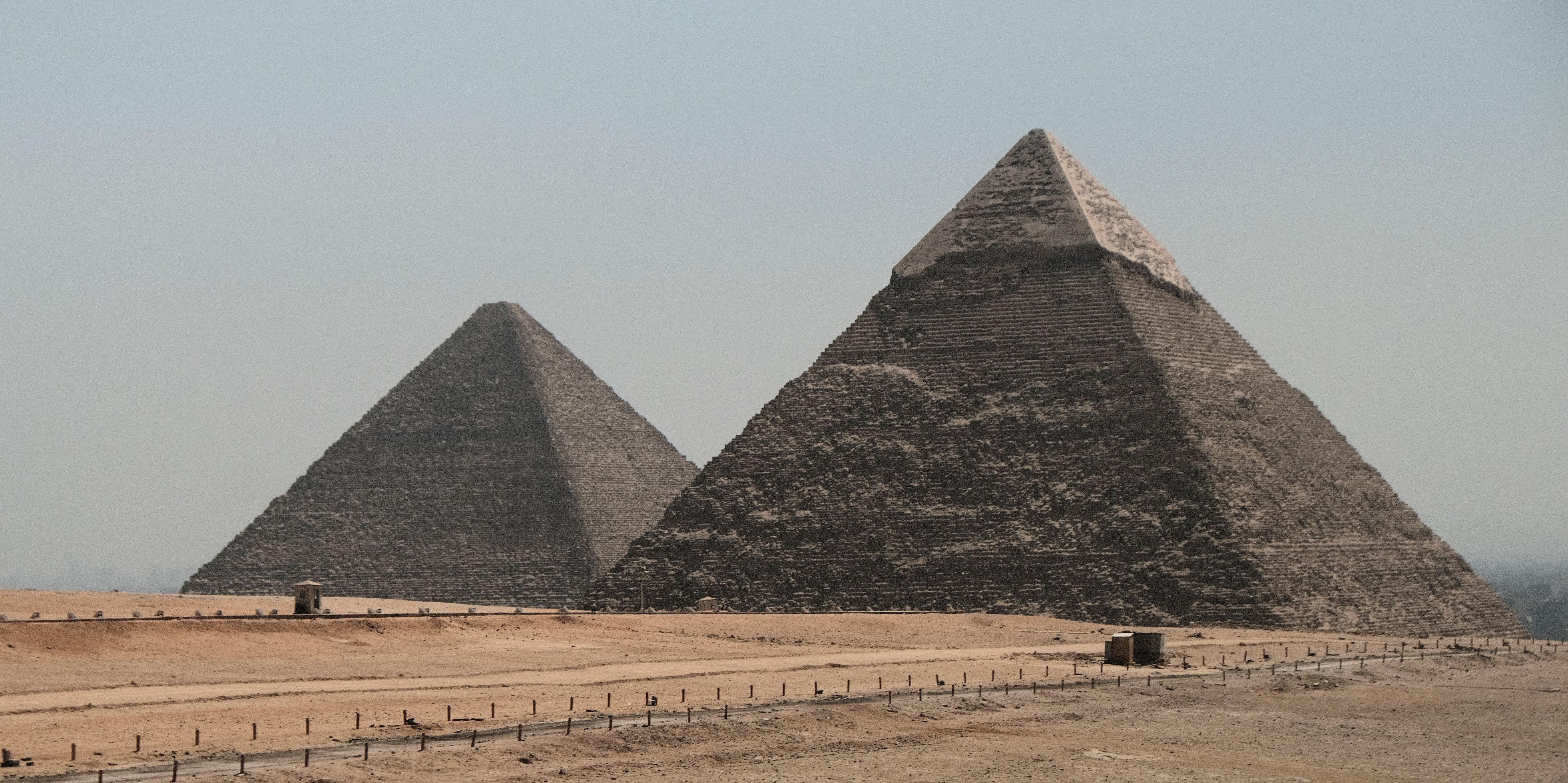 Two Pyramids in the Giza Desert, Egypt · Free Stock Photo