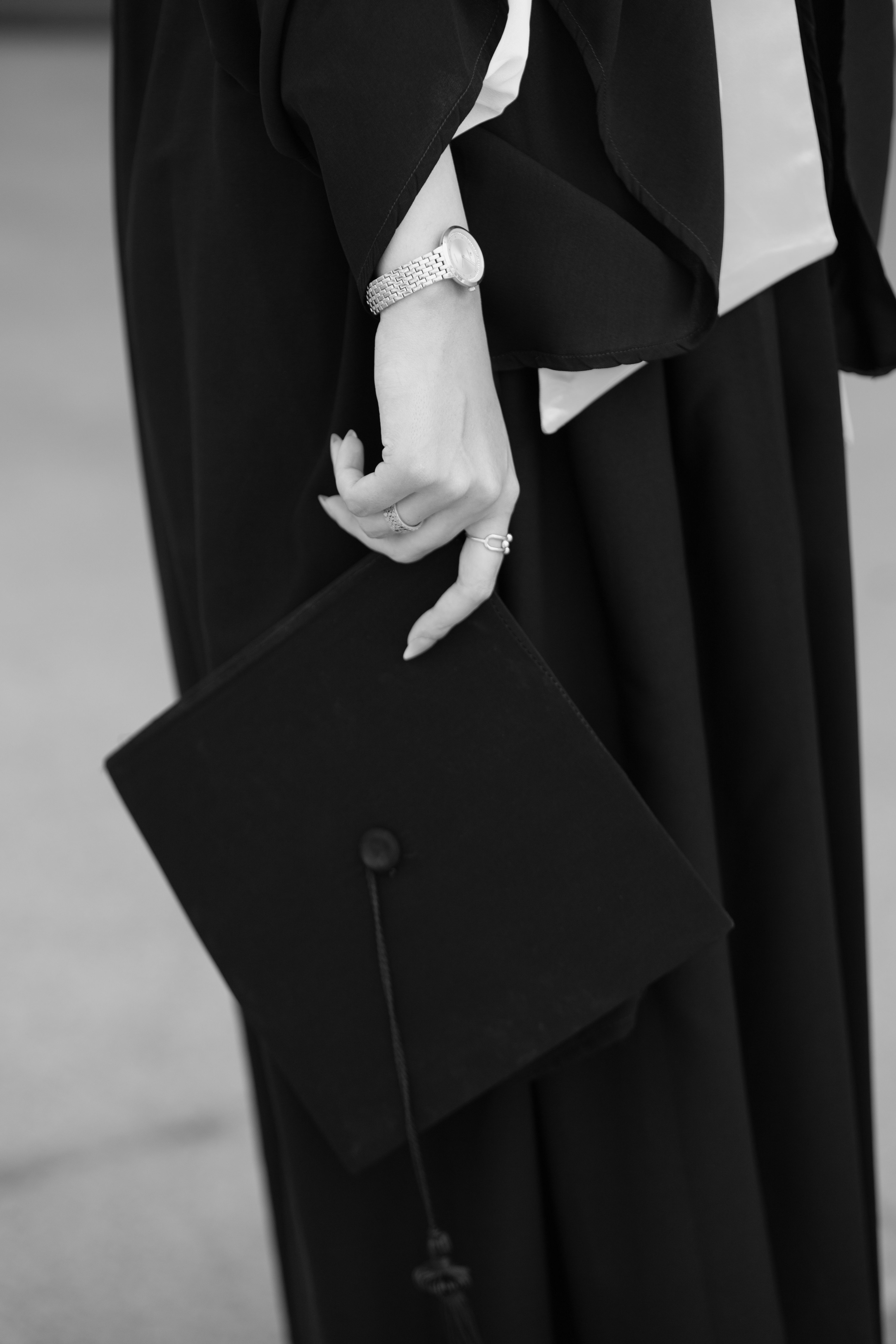 Elegant Black and White Graduation Portrait · Free Stock Photo