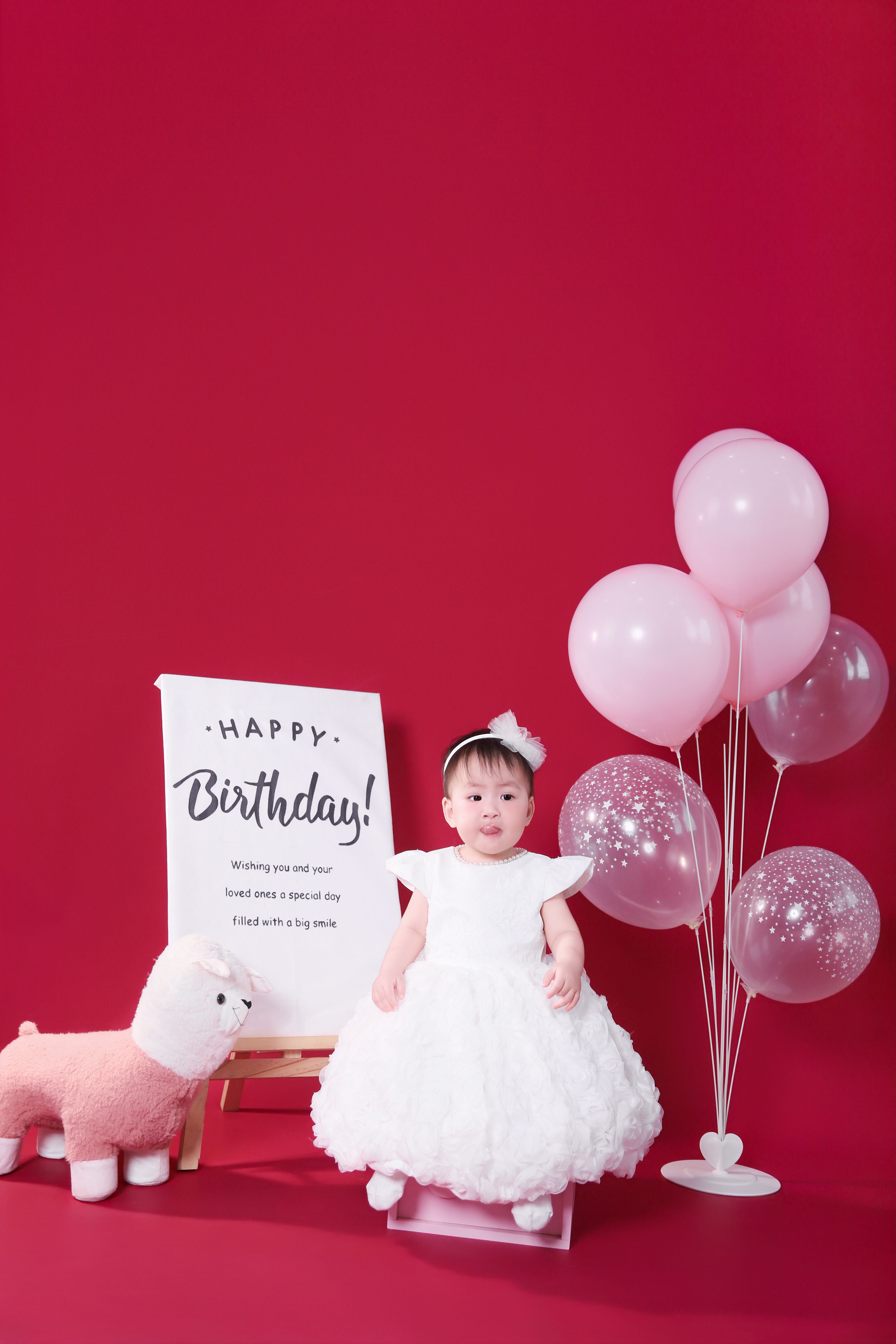 Charming Baby Birthday Celebration Photo  Free Stock Photo