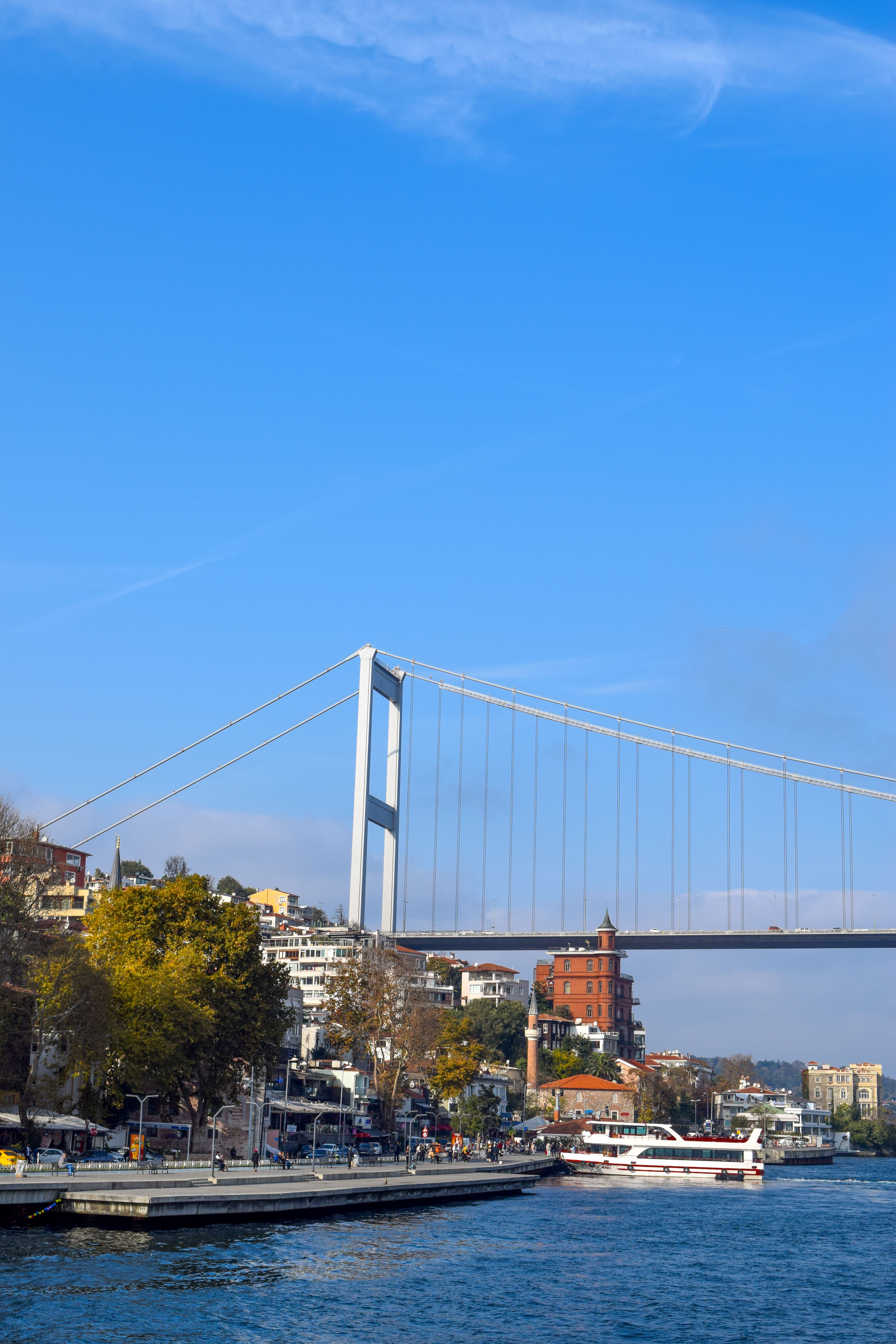 Bosphorus Bridge Overlooking Istanbul Waterfront · Free Stock Photo