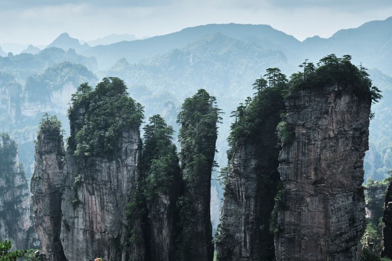 Landscape of Tall Rocks in the Sunset · Free Stock Photo