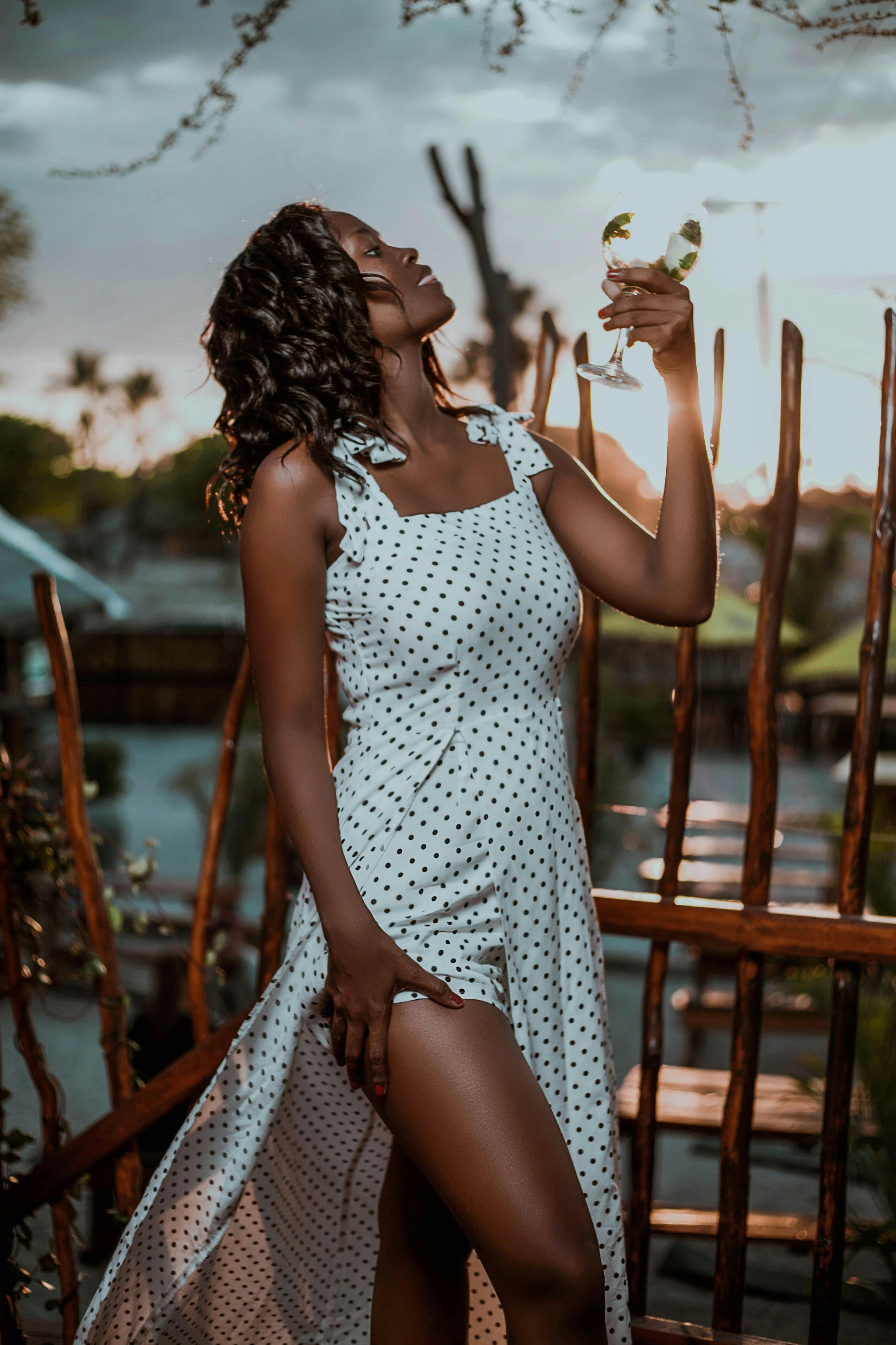 Green Polka Dot Dress - The Glamorous Gal