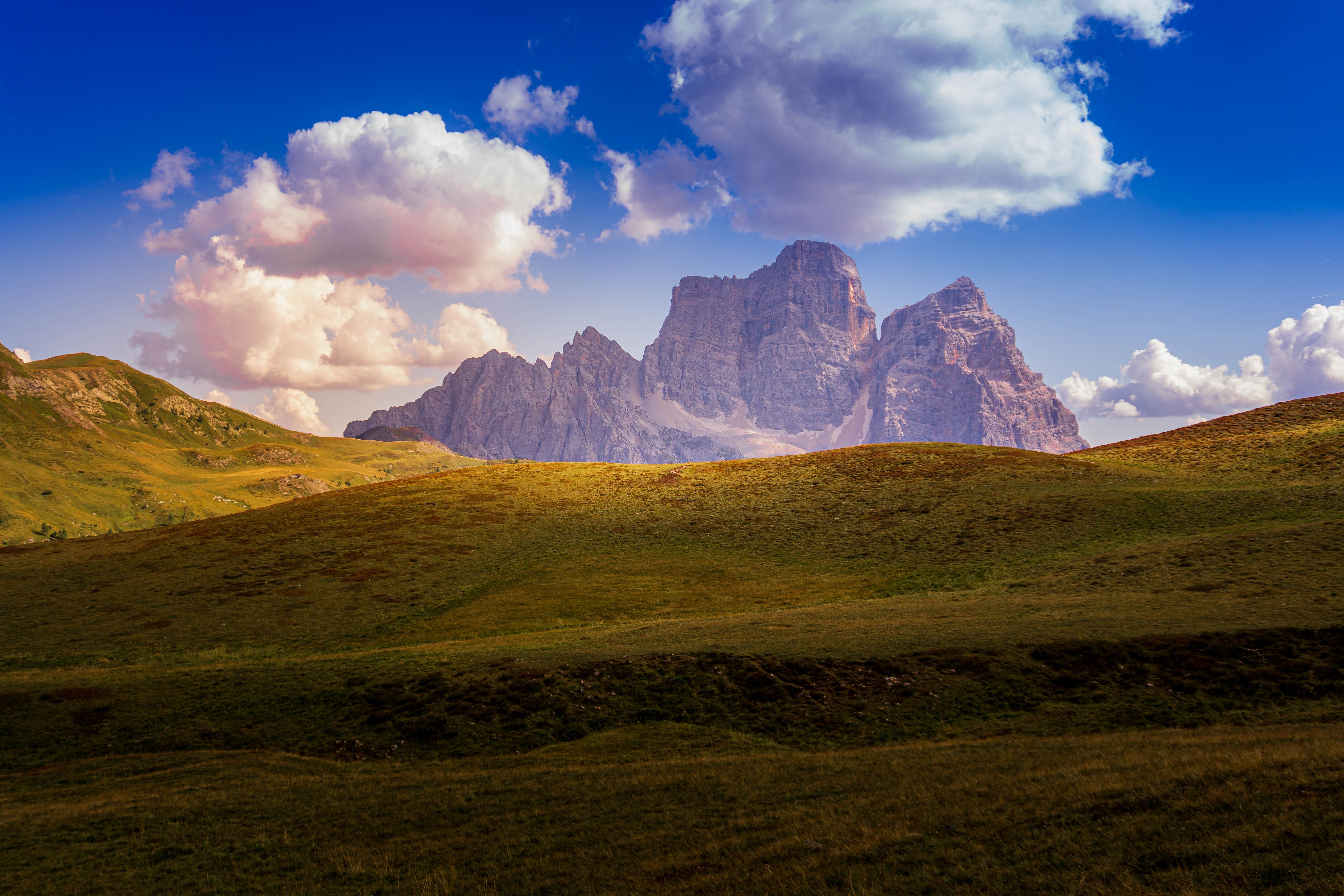 Dramatic Mountain Landscape with Cloudy Sky · Free Stock Photo