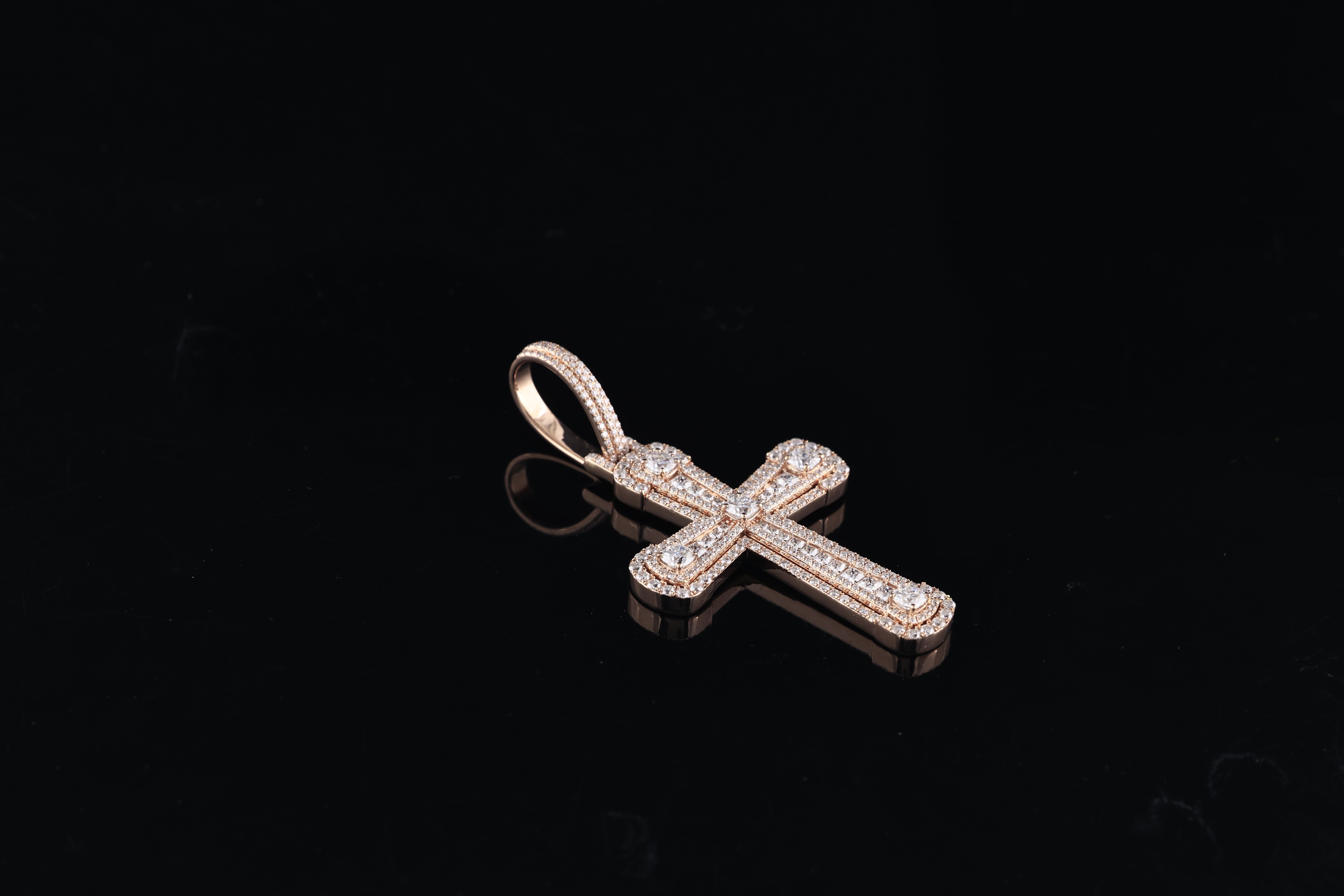 white gold cross pendant with diamond accents - white gold religious pendants