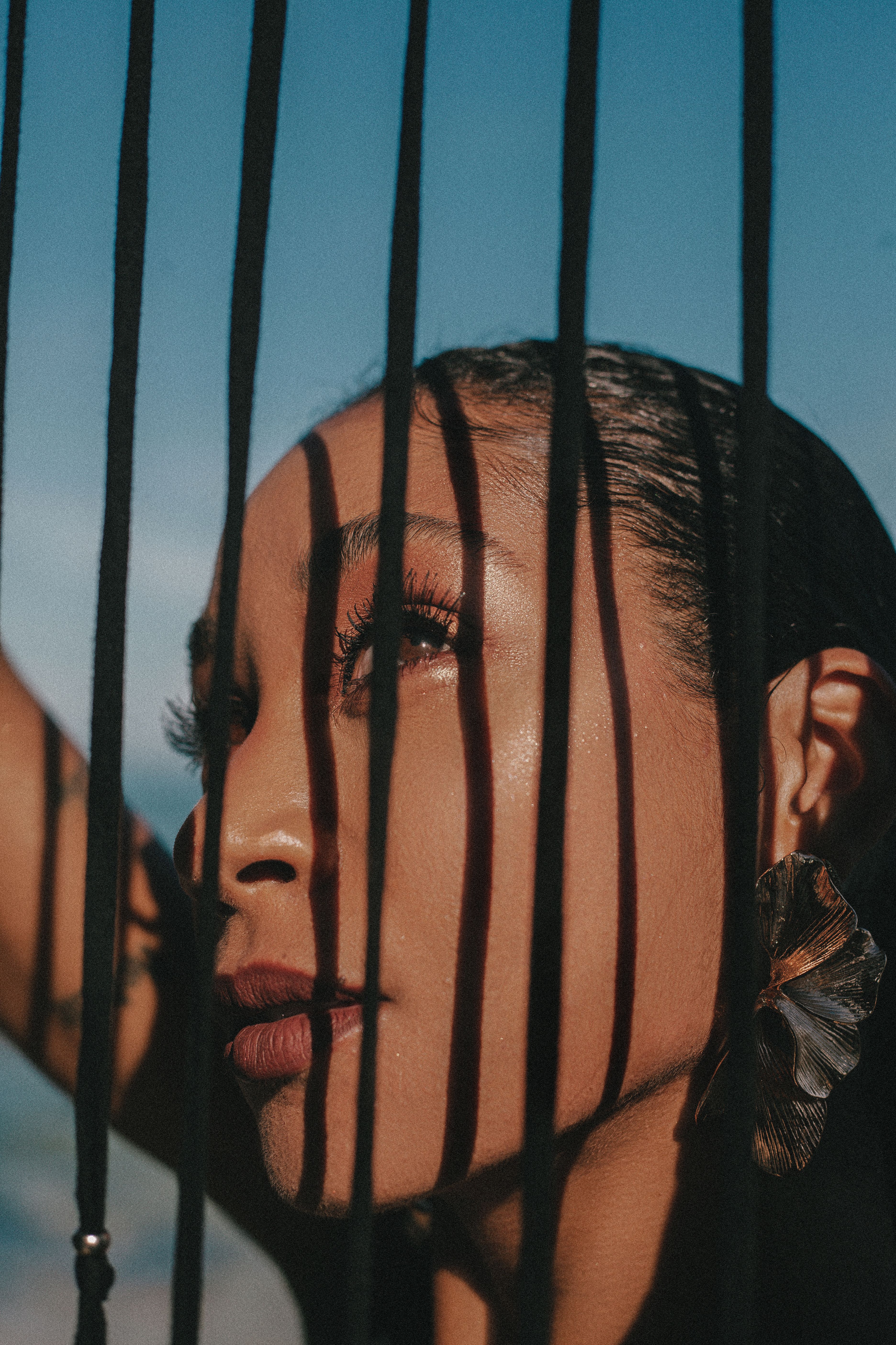 Artistic Portrait with Dramatic Shadows · Free Stock Photo