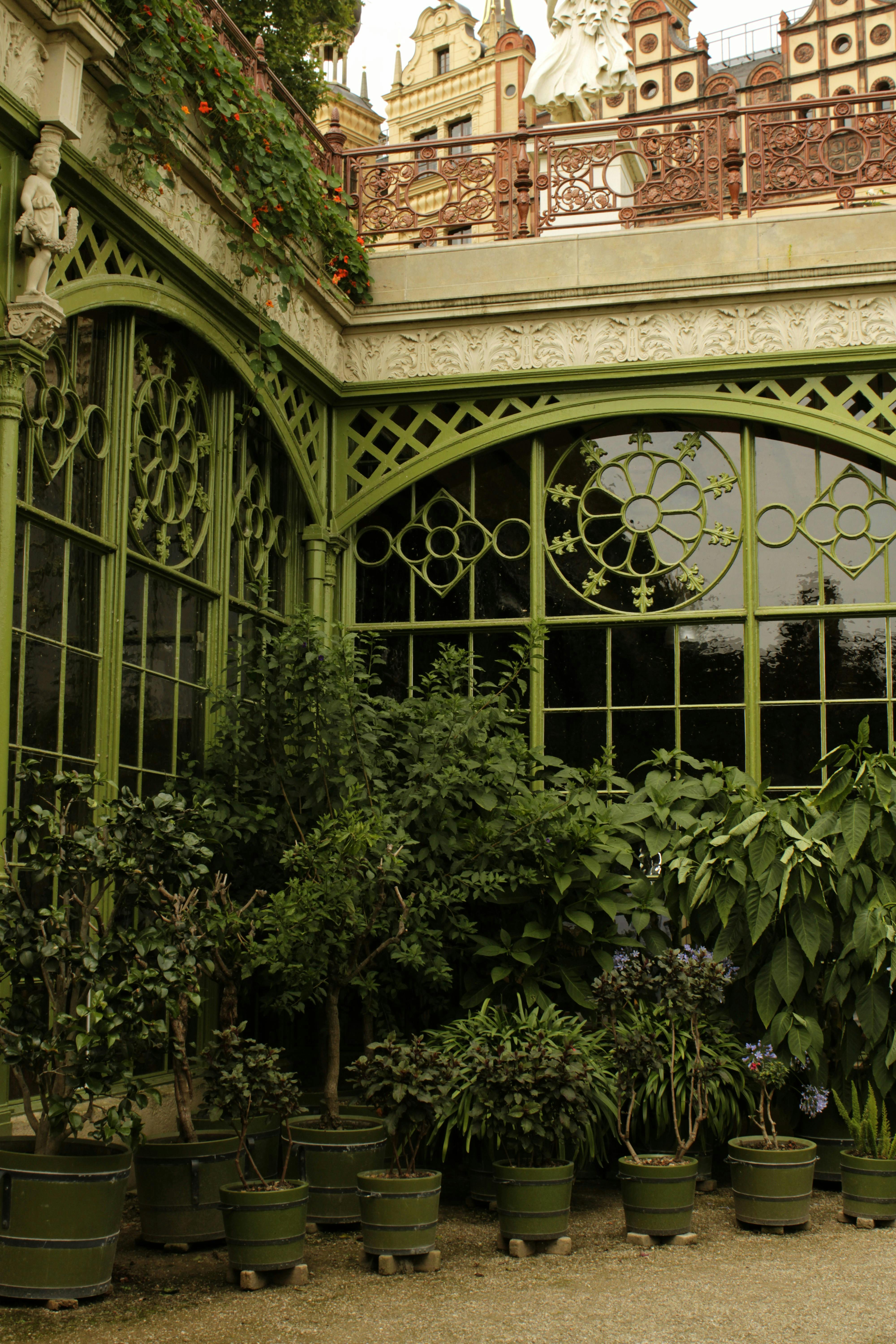 Captured at Schwerin Castle, the Orangerie boasts stunning greenery and ornate architecture.