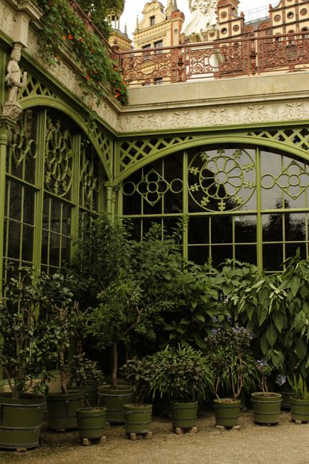 Captured at Schwerin Castle, the Orangerie boasts stunning greenery and ornate architecture.