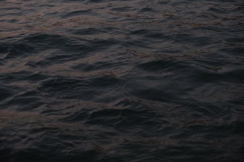 Free A dark, moody image of ocean water at dusk, capturing ripples and reflections. Stock Photo