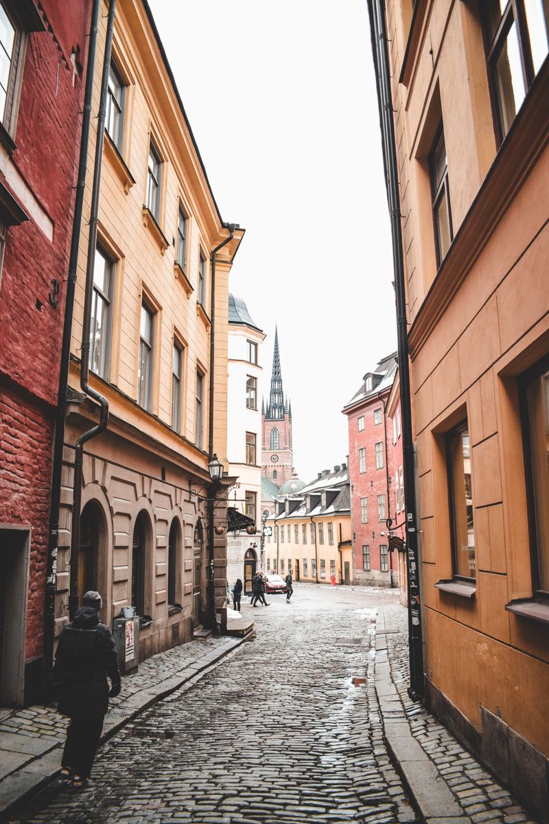 Cobblestone street in Gamla Stan, Stockholm's old town
