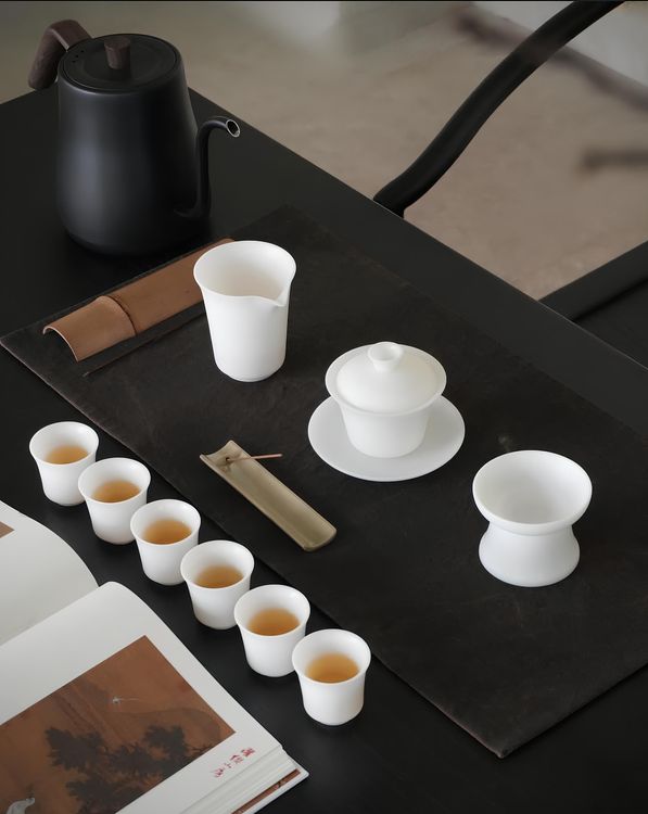 Tea Ritual Setup Elegant Tea Ceremony Setup with White Teacups · Free Stock Photo