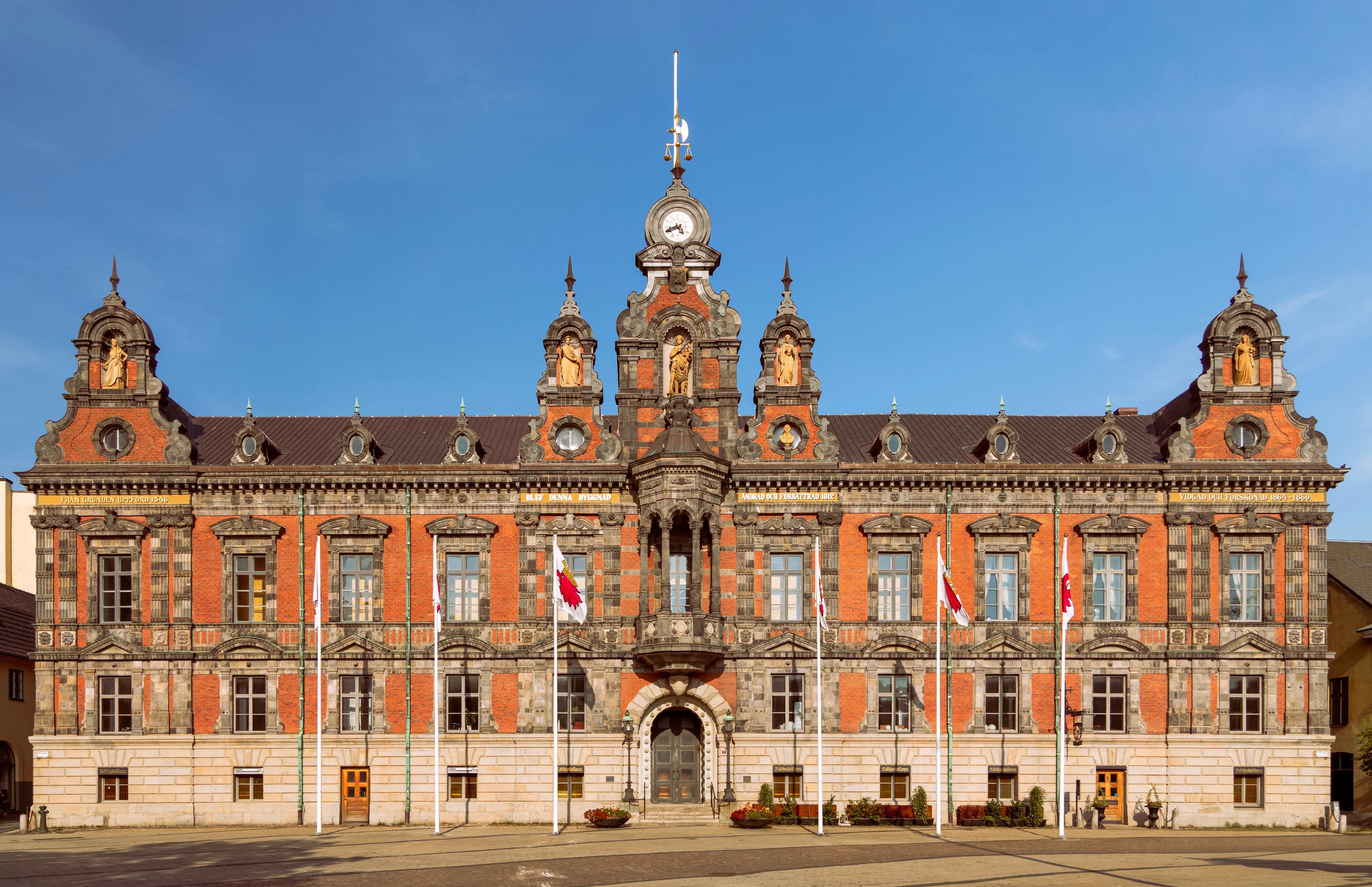 The facade of a municipal town hall