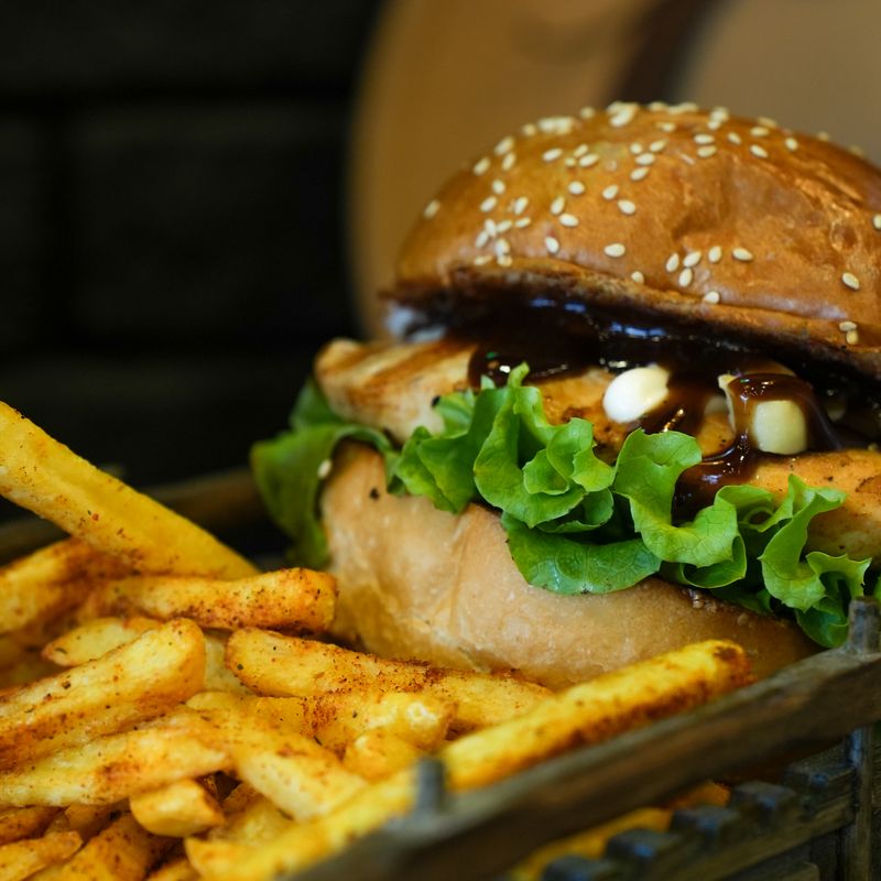 Chimichurri Grilled Chicken Burgers with Crispy Shallots