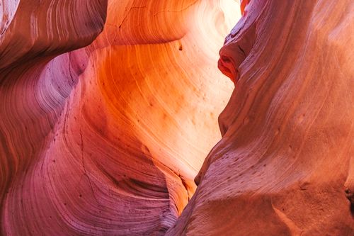 Free Explore the vibrant textures and colors of Antelope Canyon's sandstone walls in Arizona. Stock Photo