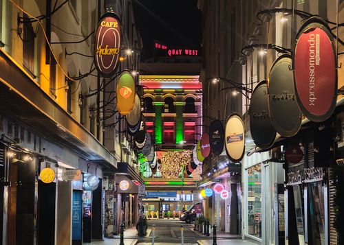 Free Explore the lively and colorful nightlife of Melbourne's CBD alley, adorned with vibrant signs and lights. Stock Photo