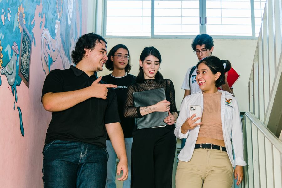 University students on campus in Culiacán, Mexico