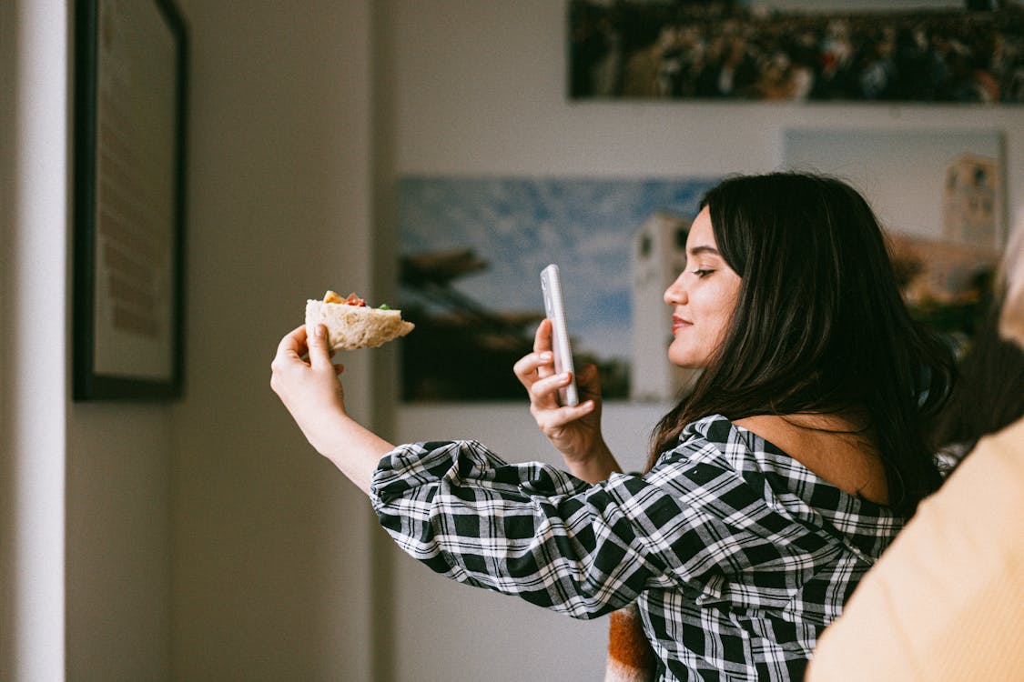 Free stock photo of beautiful, beautiful woman, brunette taking photos