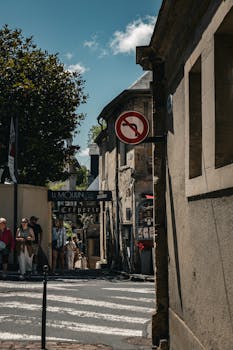 Narrow Street View in Bayeux’s Old Town
