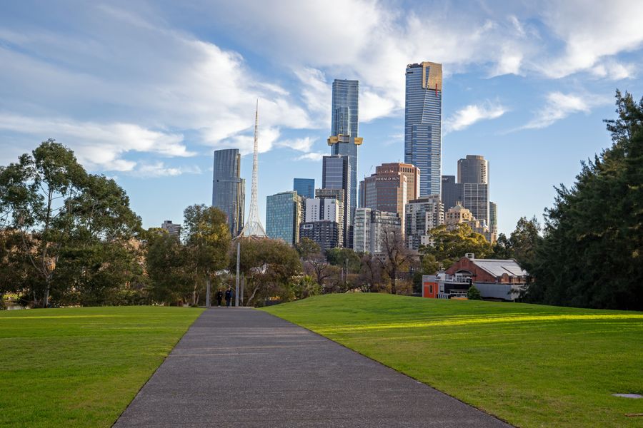 Melbourne skyline and Yarra River