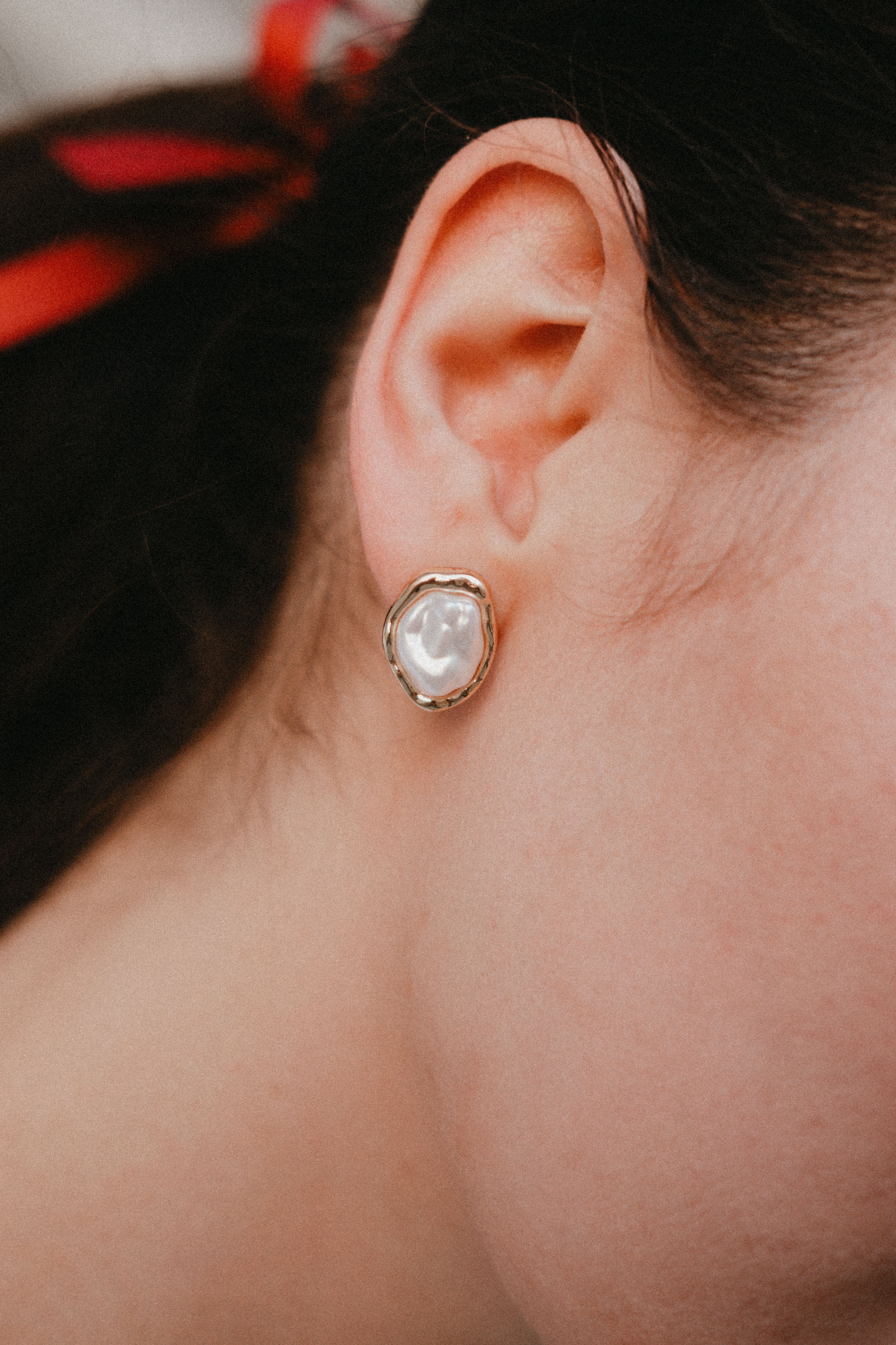 Baroque Pearl Stud Earrings