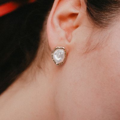 Baroque Pearl Stud Earrings
